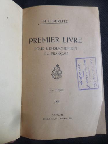 Premier Livre M. D. Berlitz