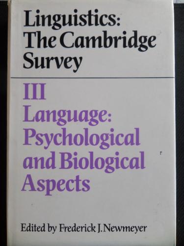 Linguistics: The Cambridge Survey III