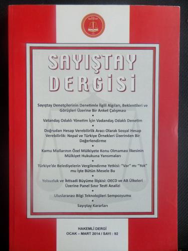 Sayıştay Dergisi 2014 / 92