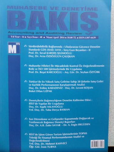 Muhasebe ve Denetime Bakış 2016 / 48