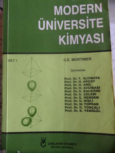 Modern Üniversite Kimyası Cilt 1 C. E. Mortimer