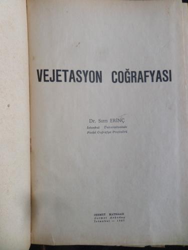 Vejetasyon Coğrafyası Sırrı Erinç