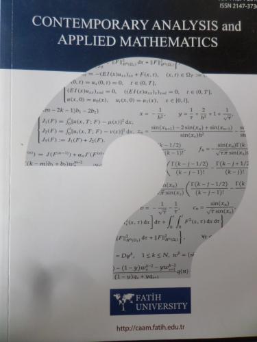 Contemporary Analysis and Applied Mathematics