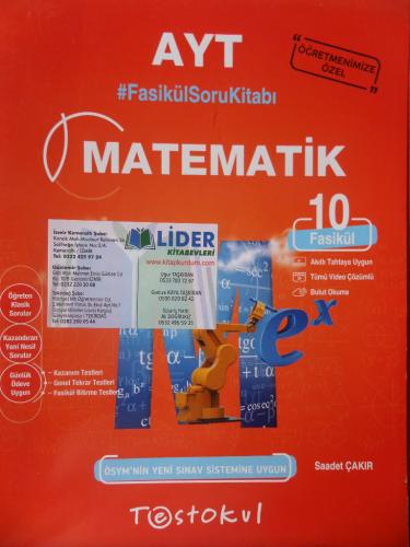 AYT Matematik Fasikül Soru Kitabı Saadet Çakır