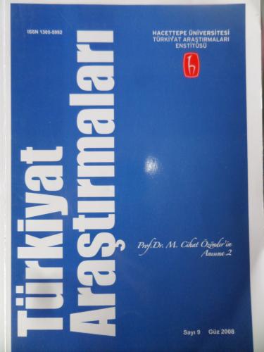 Türkiyat Araştırmaları Dergisi 2008 / 9