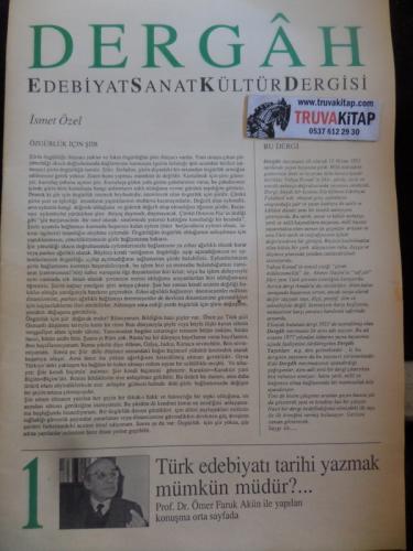 Dergah Edebiyat Sanat Kültür Dergisi Sayı 1