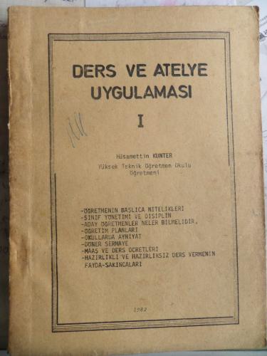 Ders Ve Atelye Uygulaması I