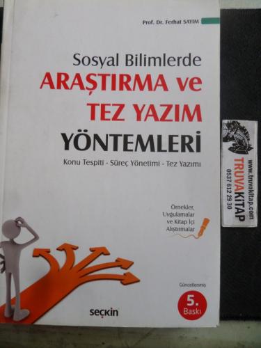 Sosyal Bilimlerde Araştırma ve Tez Yazım Yöntemleri