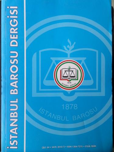 İstanbul Barosu Dergisi 2010 / 5
