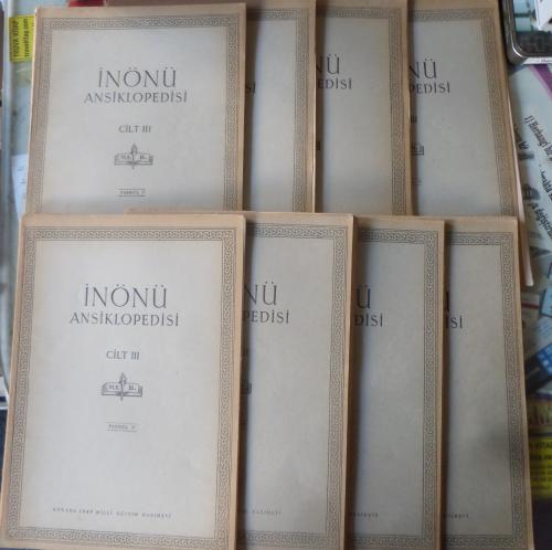 İnönü Ansiklopedisi Cilt III Fasikül 17-18-19-20-21-22-23-24 (8 Fasikü