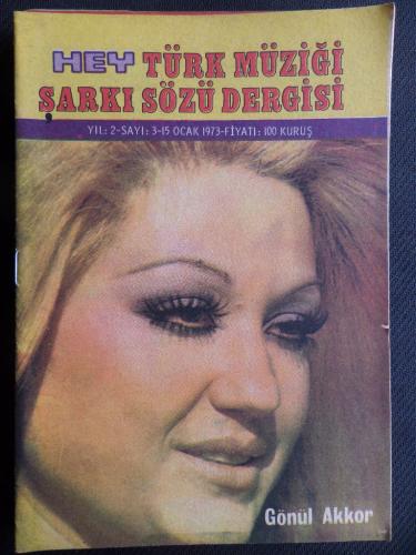 Hey Türk Müziği Şarkı Sözü Dergisi 1972 / 3-15