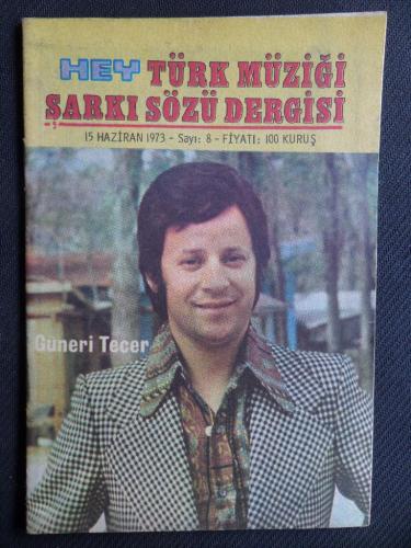 Hey Türk Müziği Şarkı Sözü Dergisi 1973 / 8