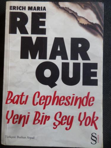 Batı Cephesinde Yeni Bir Şey Yok Erich Maria Remarque