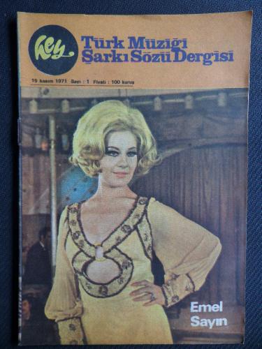 Hey Türk Müziği Şarkı Sözü Dergisi 1971 / 1