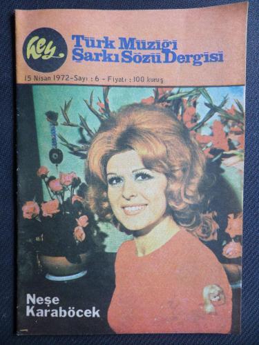 Hey Türk Müziği Şarkı Sözü Dergisi 1972 / 6
