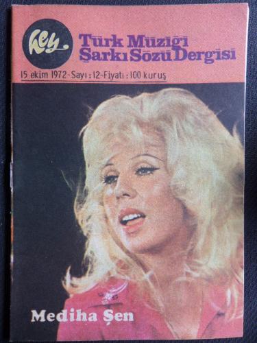 Hey Türk Müziği Şarkı Sözü Dergisi 1972 / 12