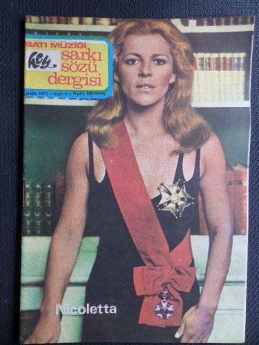 Hey Batı Müziği Şarkı Sözü Dergisi 1971 / 3