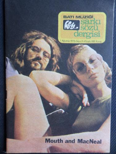 Hey Batı Müziği Şarkı Sözü Dergisi 1972 / 11