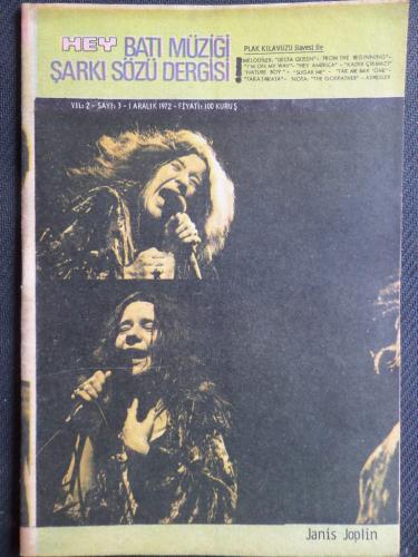 Hey Batı Müziği Şarkı Sözü Dergisi 1972 / 3