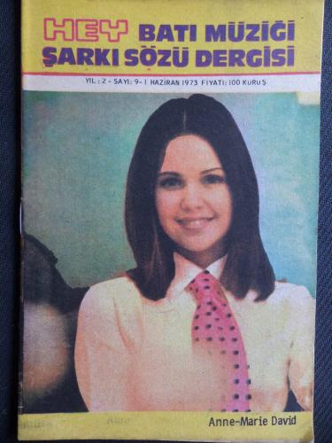 Hey Batı Müziği Şarkı Sözü Dergisi 1973 / 9