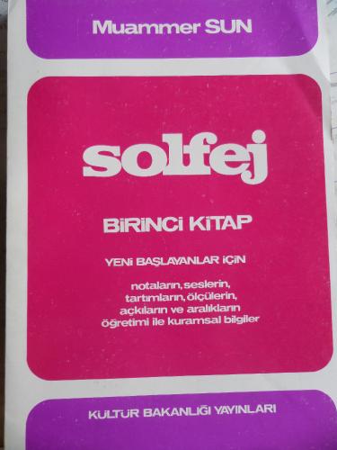 Solfej Birinci Kitap Muammer Sun