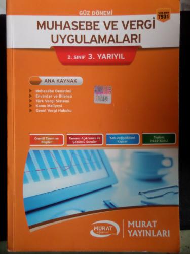 2. Sınıf 3. Yarıyıl Muhasebe ve Vergi Uygulamaları Güz Dönemi
