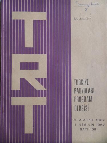 Türkiye Radyoları Program Dergisi 1967 / 59