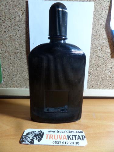 Siyah Renkte Cam Parfüm Şişesi (Boş)