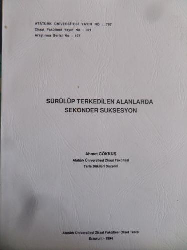 Sürülüp Terkedilen Alanlarda Sekonder Suksesyon