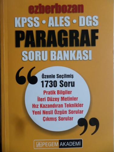 Ezberbozan KPSS-Ales-DGS Paragraf Soru Bankası