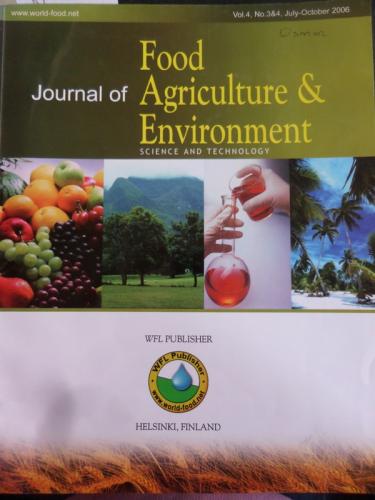Journal Of Food Agriculture & Environment 2006 / 4