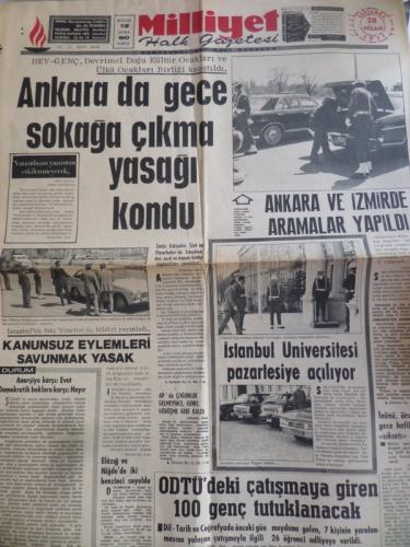 Milliyet Halk Gazetesi 1971 / 28 Nisan