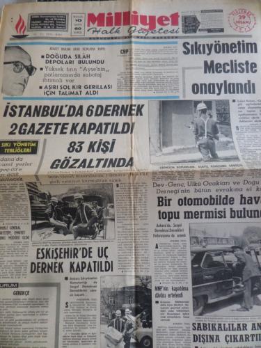 Milliyet Halk Gazetesi 1971 / 29 Nisan
