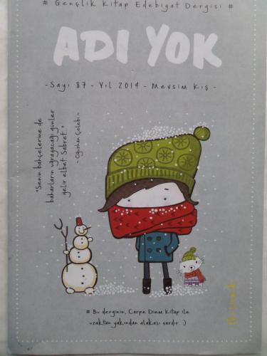 Adı Yok Gençlik Edebiyat Dergisi Sayı 87