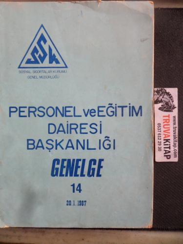 Personel ve Eğitim Dairesi Başkanlığı Genelge 14
