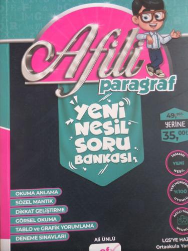Afili Paragraf Yeni Nesil Soru Bankası Ali Ünlü