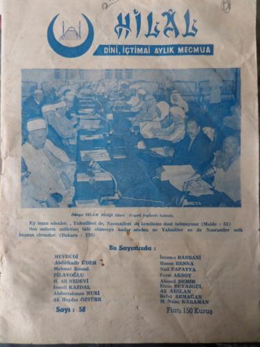 Hilal 1966 / 58 - Dini İçtimai Aylık Mecmua