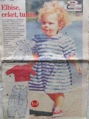 Burda Super Combination 3296 - Elbise Ceket Tulum