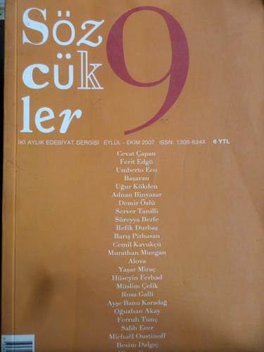 Sözcükler İki Aylık Edebiyat Dergisi 2007 / 9