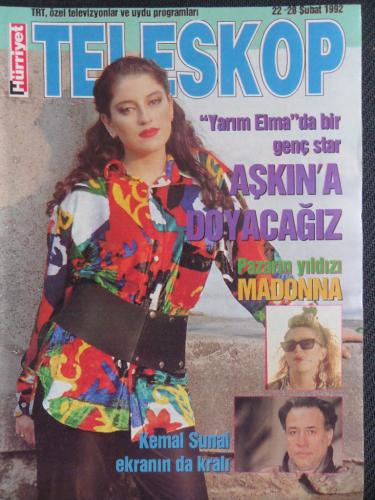Hürriyet Teleskop Dergisi 1992 / 22-28 Şubat - Yarım Elma'da Bir Genç Star Aşkın'a Doyacağız