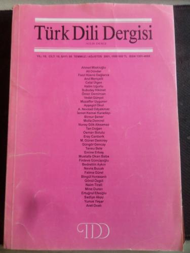 Türk Dili Dergisi 2001 / 85