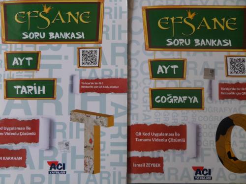 AYT Tarih - Coğrafya Efsane Soru Bankası / 2 Adet
