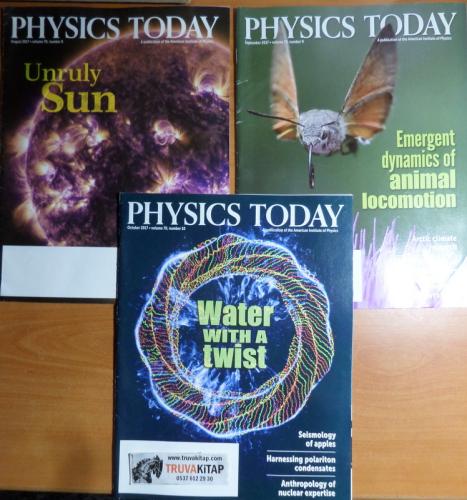 Physıcs Today 2017 / October-September-August / 8-9-10 (Üç Dergi)