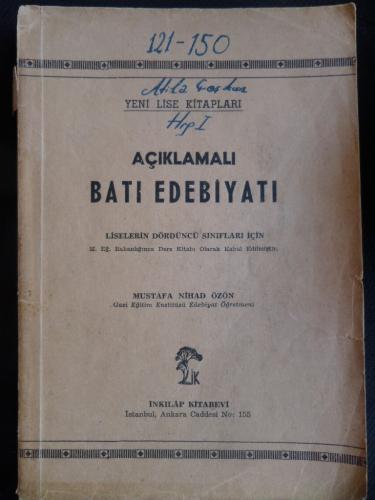 Açıklamalı Batı Edebiyatı - Liselerin Dördüncü Sınıfları İçin Mustafa 