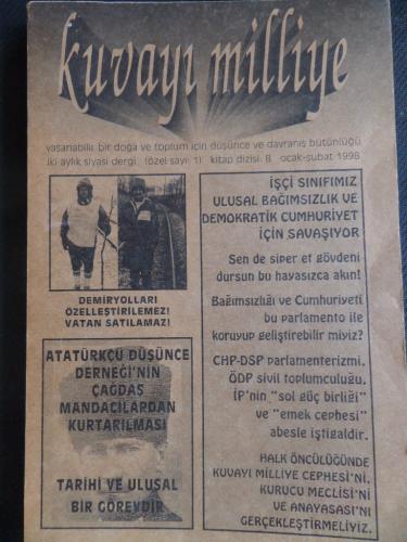 Kuvayi Milliye İki Aylık Siyasi Dergi 1998 / 1