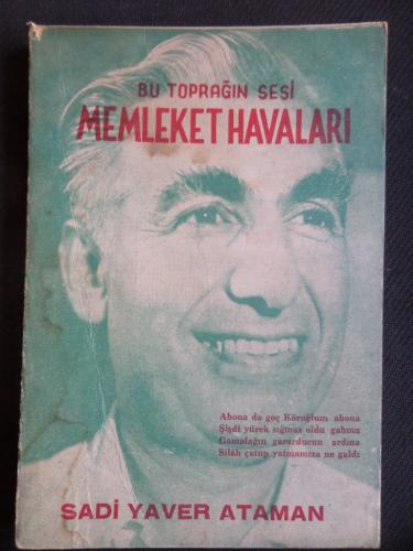 Bu Toprağın Sesi Memleket Havaları Sadi Yaver Ataman