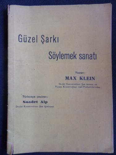Güzel Şarkı Söylemek Sanatı Max Klein