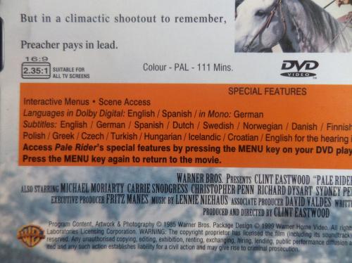 Pale Rider / Film DVD'si Pale Rider / Film DVD'si