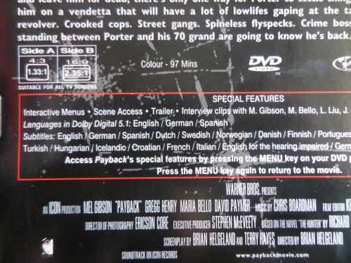 Payback / Film DVD'si