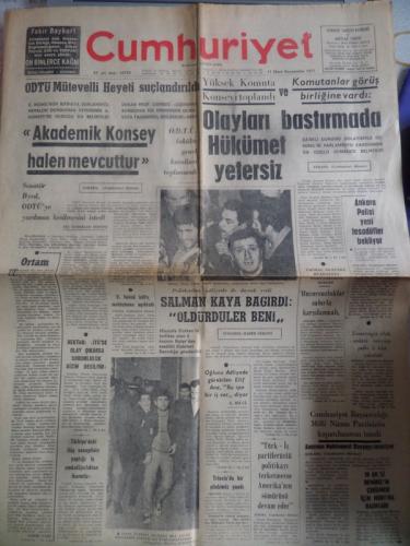 Cumhuriyet 11 Mart 1971 - Akademik Konsey Halen Mevcuttur